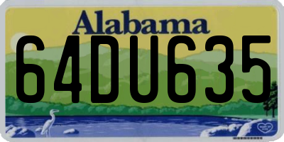 AL license plate 64DU635