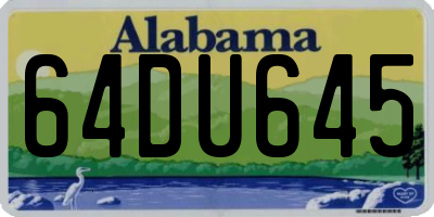 AL license plate 64DU645