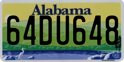 AL license plate 64DU648