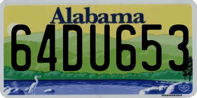 AL license plate 64DU653