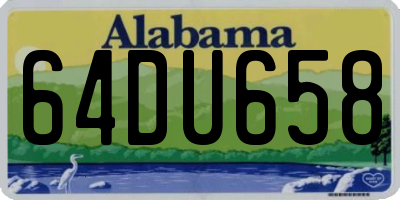 AL license plate 64DU658