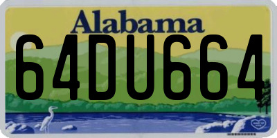 AL license plate 64DU664