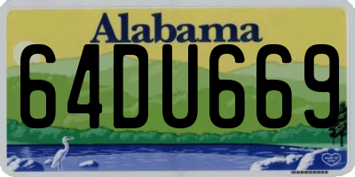 AL license plate 64DU669