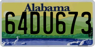AL license plate 64DU673