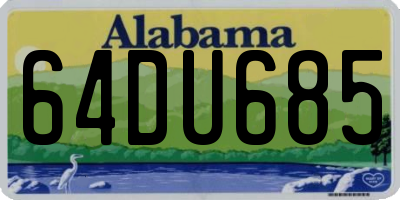 AL license plate 64DU685