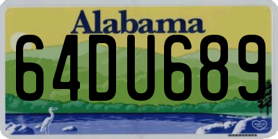 AL license plate 64DU689