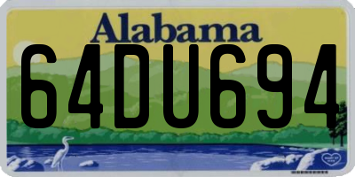 AL license plate 64DU694