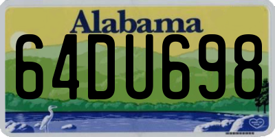 AL license plate 64DU698