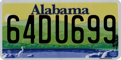 AL license plate 64DU699