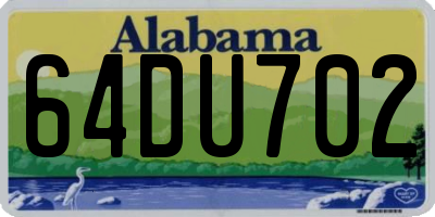 AL license plate 64DU702