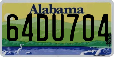 AL license plate 64DU704