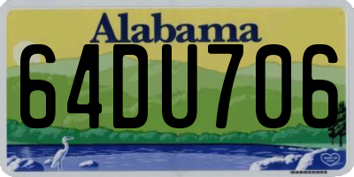 AL license plate 64DU706
