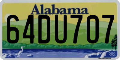AL license plate 64DU707