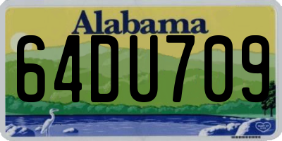 AL license plate 64DU709