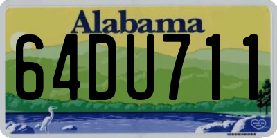 AL license plate 64DU711