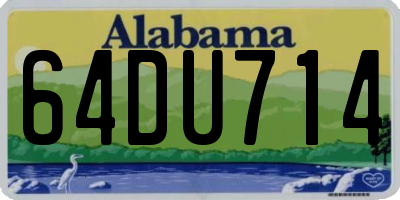 AL license plate 64DU714