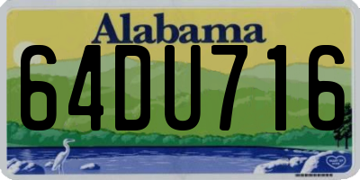 AL license plate 64DU716