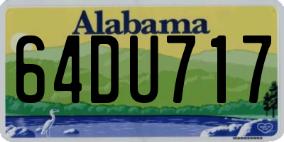 AL license plate 64DU717