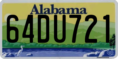 AL license plate 64DU721