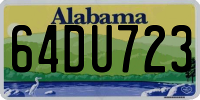 AL license plate 64DU723