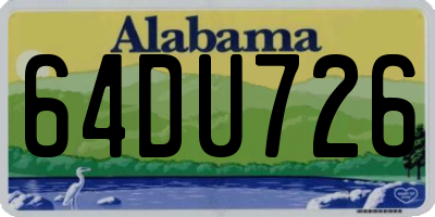 AL license plate 64DU726