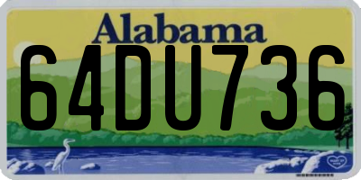 AL license plate 64DU736