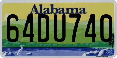 AL license plate 64DU740