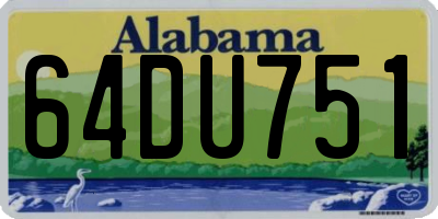 AL license plate 64DU751