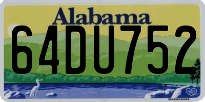 AL license plate 64DU752