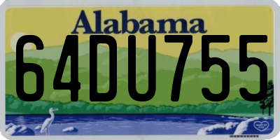AL license plate 64DU755