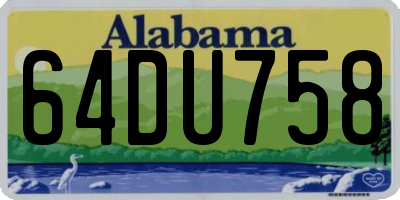 AL license plate 64DU758