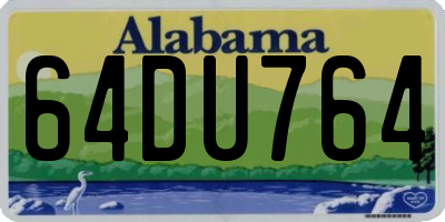 AL license plate 64DU764