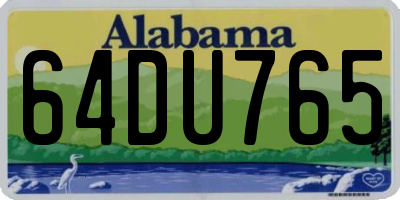 AL license plate 64DU765