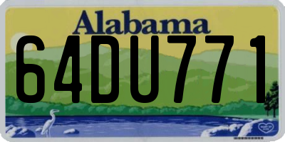 AL license plate 64DU771