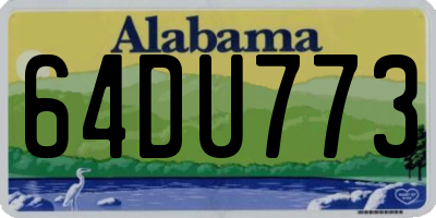 AL license plate 64DU773