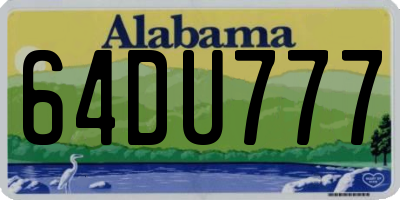 AL license plate 64DU777