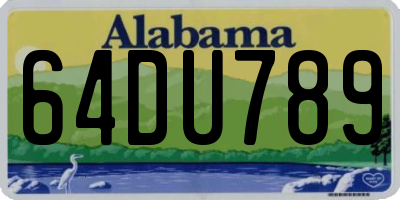 AL license plate 64DU789