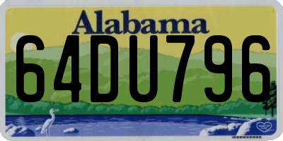 AL license plate 64DU796
