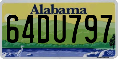 AL license plate 64DU797