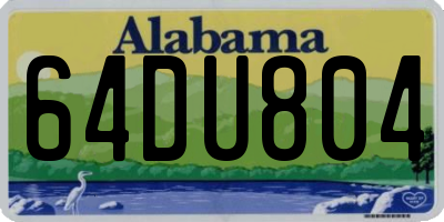 AL license plate 64DU804