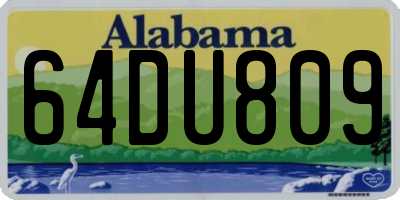 AL license plate 64DU809