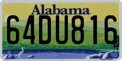 AL license plate 64DU816