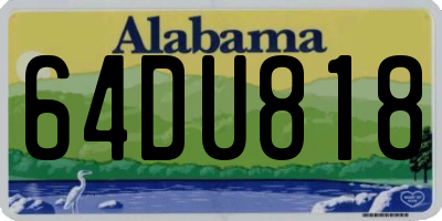 AL license plate 64DU818