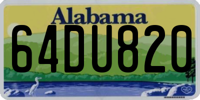 AL license plate 64DU820