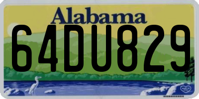 AL license plate 64DU829
