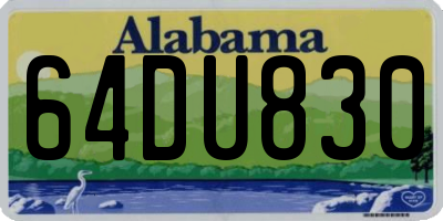 AL license plate 64DU830