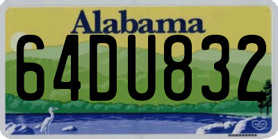 AL license plate 64DU832