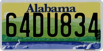 AL license plate 64DU834