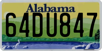 AL license plate 64DU847