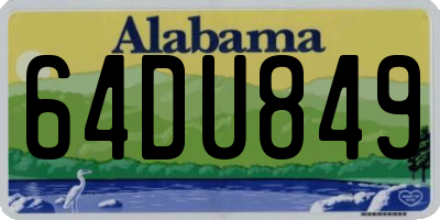 AL license plate 64DU849